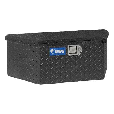 UWS - UWS 34in. Aluminum Trailer Chest Box Chest Low Profile Black (TBV-34-LP-BLK)