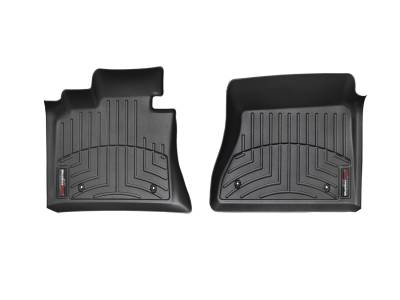 Weathertech - WeatherTech Front FloorLiner Fits models with 1st row under seat heading vents; does not fit models with floor-mounted 4x4 shifter; fits vehicles with dual floor posts Black 2009 - 2014 Ford F-150 446111