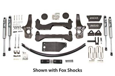 BDS - BDS Suspension Lift Kit  6in Front/5.5in Rear Block & AAL (513H)