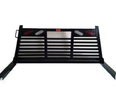 Roughneck - Roughneck   Headache Rack    Short Angle Full Louver    w/ Lights 2004+ F150 & 2007+ Tundra (BHRSAFLWL-F150)