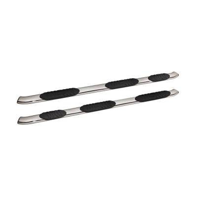 Tuff Bar - TUFF BAR 5in Oval Wheel To Wheel Step Bar Silverado/Sierra 2500/3500 Crew Cab 01-14 (6.5ft. Bed) Stainless Steel (1-00246)