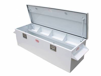 RKI - RKI Steel Chest Box Single Lid W/Mnts White F/8ft Beds (M60-1)