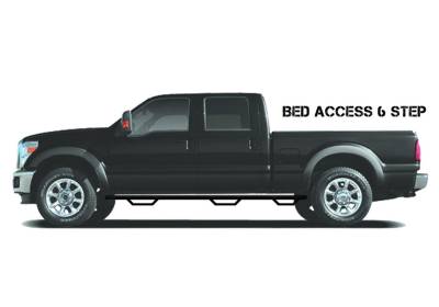 N-Fab - N-FAB Nerf Step 2014-2019Classic  Silverado/Sierra 1500 Crew Cab 6.5' Bed Gas SRW Textured Black (C14104CC-6-TX)