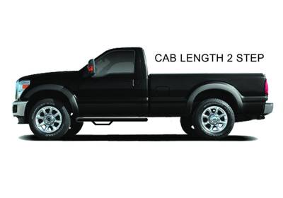 N-Fab - N-FAB Nerf Step 1999-2016 F-250 / F-350 Super Duty Regular Cab All Beds Gas / Diesel SRW / DRW Gloss Black (F9946RC)