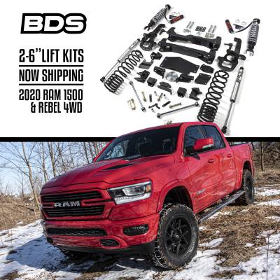 BDS - BDS  6" Lift Kit  w/FOX Shocks  2020 Ram 1500 & 1500  Rebel  4WD  Standard Knuckles   (1661FS)