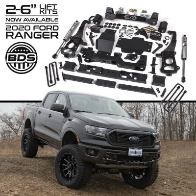BDS - BDS 3.5 Inch Lift Kit FOX 2.0 Coil-Over for Ford Ranger w/Cast Aluminum Knuckle (19-23) 4WD (1545FSL)