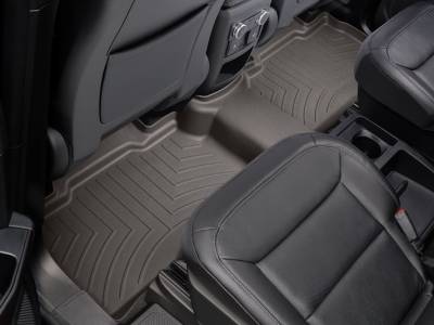 Weathertech - WeatherTech Rear FloorLiner SuperCrew; bucket 1st row; with partitioned lockable fold-flat storage option Cocoa 2021 - 2022 Ford F-150 476976