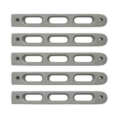 DV8 Offroad - DV8  Silver Slot Style Door Handle Inserts set of 5   2007-2018 JEEP JK  ( D-JP-190026-AL5 )