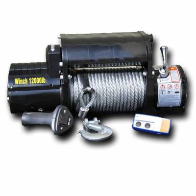 DV8 Offroad - DV8 - 12K LB.   Winch   w/ Steel cable and Wireless Remote    (WB12SC)