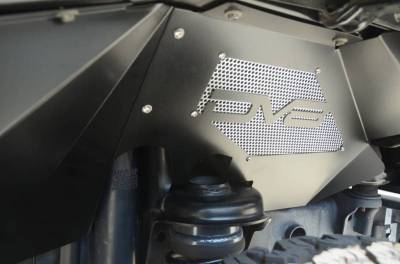 DV8 Offroad - DV8 - Aluminum  Inner Fender   Front   Black Wrangler 2007-2018 JK   (INFEND-01FB)