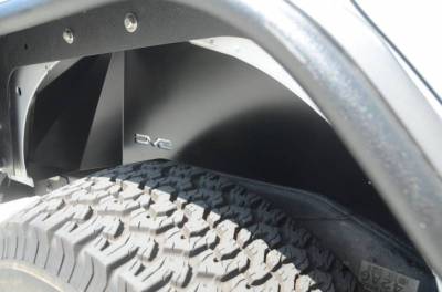 DV8 Offroad - DV8 - Aluminum  Inner Fender   Rear   Black   Jeep JK   (INFEND-01RB)