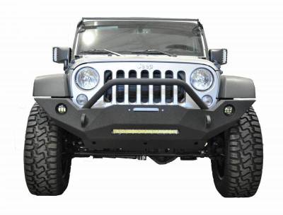 DV8 Offroad - DV8 - Front Bumper   w/ Fog Lights 2007-2018 Wrangler JK   (FBSHTB-18)