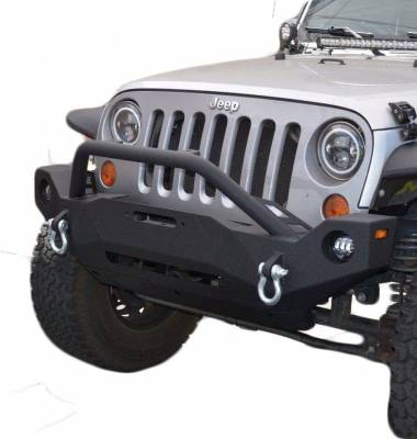 DV8 Offroad - DV8 - Front Bumper   w/ Fog Lights 2007-2018  Wrangler JK   (FBSHTB-19)