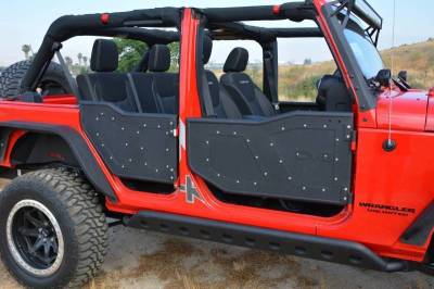 DV8 Offroad - DV8 - Plated Rock Doors for 2007-2017 Jeep JK 4 Door (RDSTTB-01)