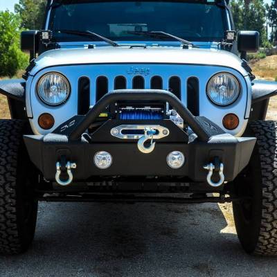 DV8 Offroad - DV8 - Stubby  Front Bumper  w/Fog Lights 2007-2018 Wrangler JK   (FBSHTB-13)
