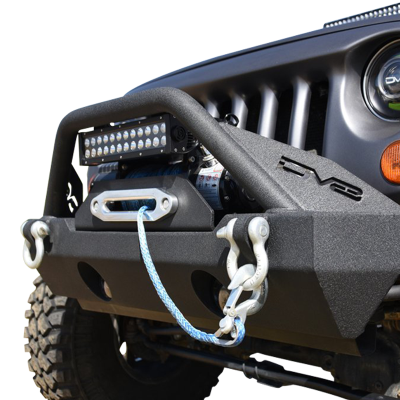 DV8 Offroad - DV8 - Stubby  Front Bumper w/Fog Lights 2007-2018 Wrangler JK   (FBSHTB-15)