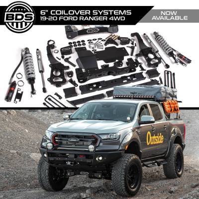 BDS - BDS 6 Inch Lift Kit FOX 2.5 Coil-Over for Ford Ranger w/Cast Aluminum OE Knuckle Type (19-23) 4WD (1547FDSC)