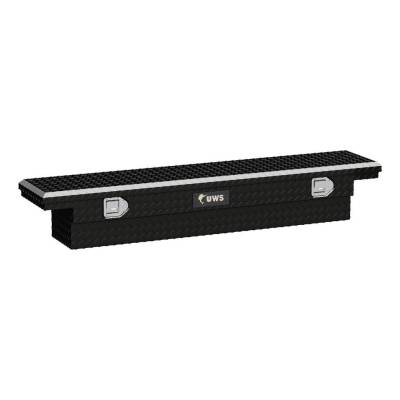 UWS - UWS 63" Slim-Line Crossover Black Truck Tool Box  Black (TBS-63-SL-LP-B)