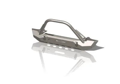 Crawltek Revolution - Pyro Mid-Width Front Bumper w/ Flat Top Stinger | Jeep Wrangler CJ/YJ/TJ