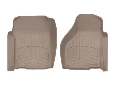 Weathertech - WeatherTech Front FloorLiner Crew Cab; 1st row bench; no optio0l PTO (Powere Takeoff kit); not equipped with 4x4 FloorShifter Tan 2019 - 2024 Dodge Ram Truck 2500/3500 4515711