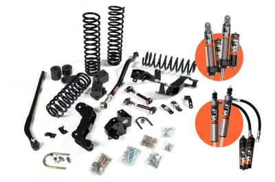 JKS - 2007-2018 JK WRANGLER 4DR 3.5IN J-KONTROL LIFT KIT-FOX 2.5 PES R/R DSC SHOCKS 4  (JSPEC108PES)