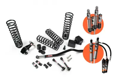 JKS - 2007-2018 JK WRANGLER 2DR 2.5IN J-VENTURE LIFT KIT-FOX 2.5 PES R/R DSC SHOCKS 4  (JSPEC103PES)