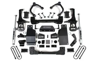 BDS - BDS 4 Inch Lift Kit w/NX2 Shocks and Strut Spacer for Chevy Silverado or GMC Sierra 1500 (2025) 4WD Diesel (1853H)