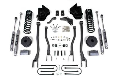 BDS - BDS 4 Inch Lift Kit w/ 4-Link and Fox Shocks for Ram 3500 w/ Rear Air Ride (13-18) 4WD Diesel (1644FS)