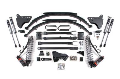 BDS - BDS 4 Inch Lift Kit w/ 4-Link FOX 2.5 Performance Elite Coil-Over Conversion w/Leaf Springs for Ford F250/F350 Super Duty (11-16) 4WD Diesel (593FPE)