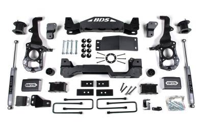 BDS - BDS 4 Inch Lift Kit w/Fox Shocks and 3" Rear Block Kit for Ford F150 (21-25) 4WD (1583FS)