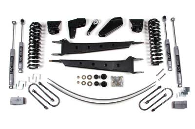 BDS - BDS 4 Inch Lift Kit w/Radius Arm and Rear Block Kit w/Add-A-Leaf for Ford F150/Bronco (80-96) 4WD (363H)