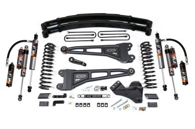 BDS - BDS 4 Inch Lift Kit w/Radius Arm, NX2 Shocks and Leaf Springs for Ford F250/F350 Super Duty (17-19) 4WD Diesel (1557H)