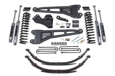 BDS - BDS 4 Inch Lift Kit w/Radius Arm, NX2 Shocks, and Leaf Springs for Ford F250/F350 Super Duty (11-16) 4WD Diesel (1597H)