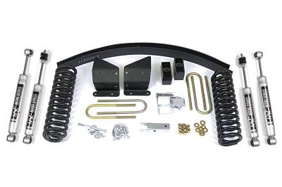 BDS - BDS 4 Inch Lift Kit w/Staggered Front Shocks and Rear Block Kit for Ford Bronco (78-79) 4WD (520H)