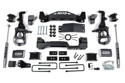 BDS - BDS 6 Inch Lift Kit w/FOX 2.0 Strut and 4" Rear Block Kit for Ford F150 (21-25) 4WD (1579FS)