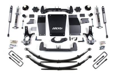 BDS - BDS 6 Inch Lift Kit w/Fox Shocks, Alum/Stamped Steel Control Arms for Chevy Silverado or GMC Sierra 1500 (14-18) 4WD (711FS)