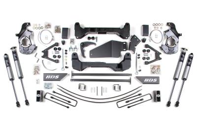 BDS - BDS 6 Inch Lift Kit w/NX2 Shocks and 5" Block Kit w/Add-A-Leaf for Chevy/GMC 1500/2500 6 Lug (88-98) 4WD (193H)