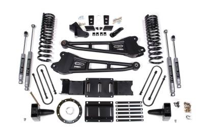 BDS - BDS 6 Inch Lift Kit w/Radius Arm and Fox Shocks for Ram 3500 w/8 Bolt Indexing Ring and Overload (19-24) 4WD Diesel (1685FS)