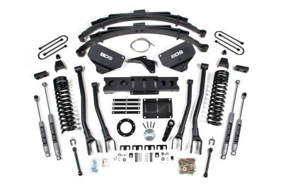 BDS - BDS 8 Inch Lift Kit w/ 4-Link, Fox Shocks, and 5" Rear Block w/Add-A-Leaf for Ram 3500 w/6 Bolt Indexing Ring (13-18) 4WD Diesel (1625FS)