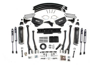 BDS - BDS 8 Inch Lift Kit w/ 4-Link, NX2 Shocks and 5" Rear Block w/Add-A-Leaf for Ram 3500 w/8 Bolt Indexing Ring (13-18) 4WD Diesel (1791H)