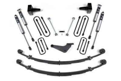 BDS - BDS 4 Inch Lift Kit w/Fox Shocks for Ford F250/F350 Super Duty w/Square U-Bolt Type Mfg Prior to 2-28-99 and w/Overloads (99-04) 4WD (310FS)