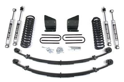 BDS - BDS 4 Inch Lift Kit w/Staggered Front Shocks and Leaf Springs for Ford Bronco (78-79) 4WD (524H)