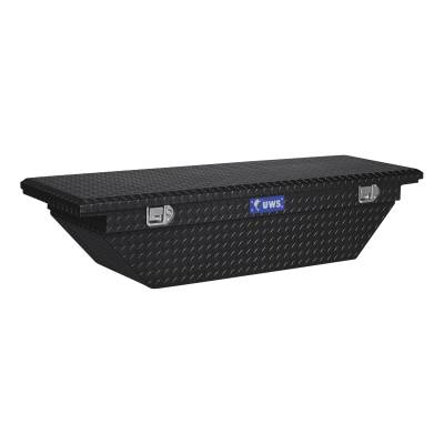 UWS 69in. Aluminum Single Lid Crossover Toolbox Low Profile Angled Black (TBS-69-A-LP-BLK)