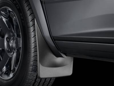WeatherTech No Drill MudFlaps With fender flares/molding Black 2016 - 2023 Toyota Tacoma 110055