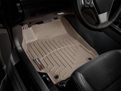 WeatherTech Front FloorLiner Fits models with 1st row under seat heading vents; does not fit models with floor-mounted 4x4 shifter; fits vehicles with dual floor posts Tan 2009 - 2014 Ford F-150 456111