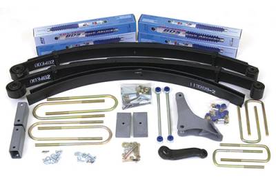BDS 4 Inch Lift Kit w/NX2 Shocks for Ford F250/F350 Super Duty w/Square Front U-Bolt Type and w/o Overloads (99-04) 4WD (314H)