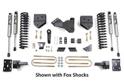 BDS 4 Inch Lift Kit w/NX2 Shocks and Block Kit for Ford F250/F350 Super Duty (11-16) 4WD Diesel (588H)