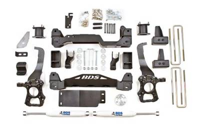 BDS 4 Inch Lift Kit w/NX2 Shocks and 4" Rear Block Kit for Ford F150 (2014) 4WD (1502H)
