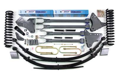 BDS 6 Inch Lift Kit w/NX2 Shocks 4-Link Ford F250/F350 Super Duty w/Factory 2" Rear Block (11-16) 4WD Diesel (596H)