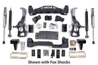 BDS 6 Inch Lift Kit w/NX2 Shocks and 5" Rear Block for Ford F150 (09-13) 4WD (573H)